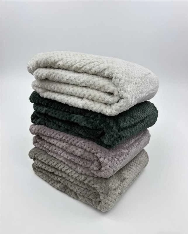 Domoletti BLANKET WAFFLE FLANNEL 150X200 FRST GREE
