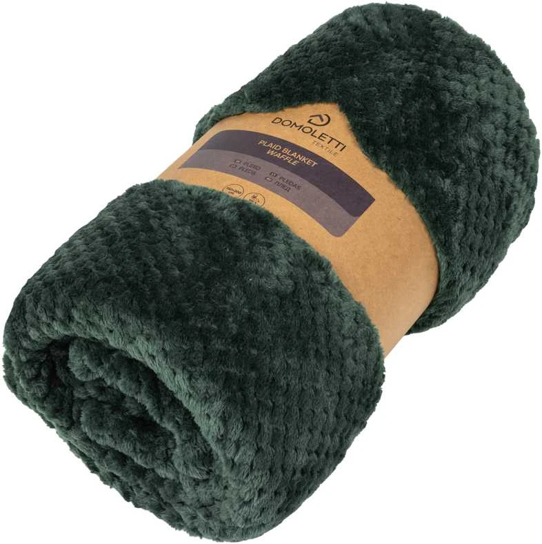 Domoletti BLANKET WAFFLE FLANNEL 150X200 FRST GREE