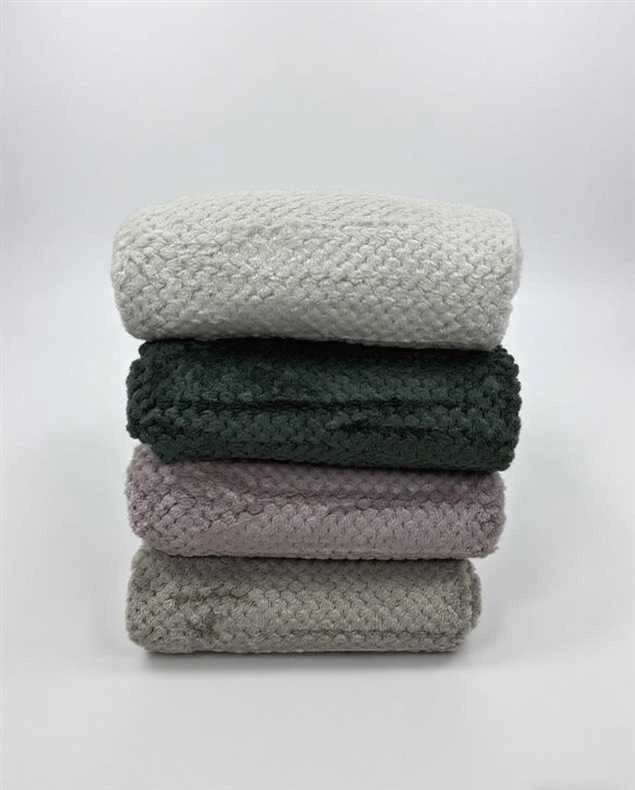 Domoletti BLANKET WAFFLE FLANNEL 150X200 FRST GREE