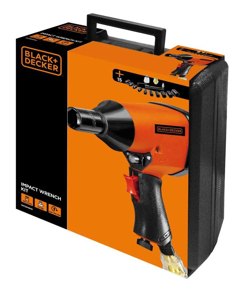 Grąžtas Black & Decker Pneumatinis smūginis veržliaraktis Juodas & Decker 160158XBND