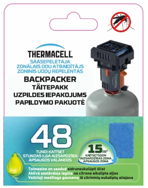 Thermacell uodų repelento pildymas R4 „Citriodiol“, 48 valandoms