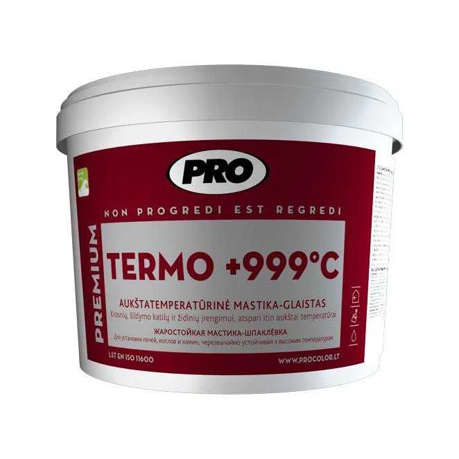 PRO Aukštatemperatūrinė mastika-glaistas TERMO +999°C 1,5kg
