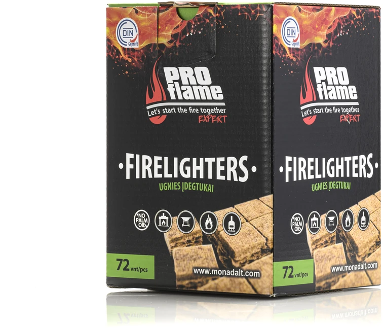 Fire Up PROflame EXPERT Ekologiški ugnies įdegtukai 72 vnt.(P.)