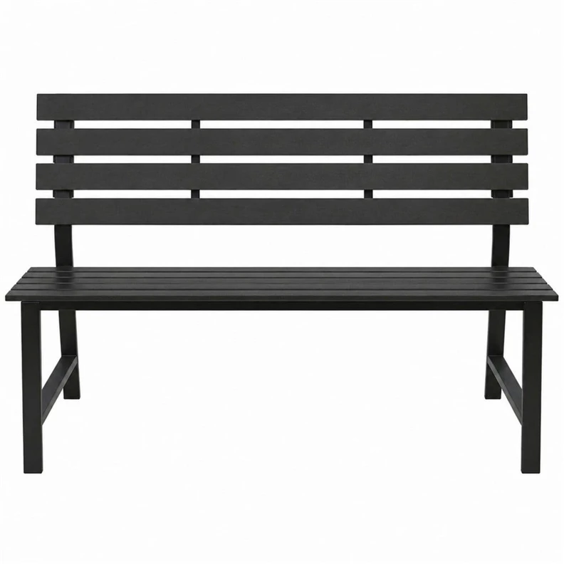 ProGarden Juodas METAL GARDEN BENCH 115X55X85CM