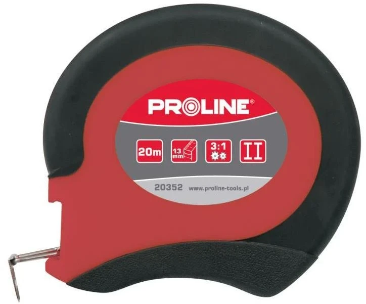 Proline Ritininė matavimo juosta 20 m x 13 mm plieninė matavimo juosta statybos metras