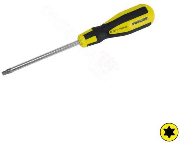 Wkrętak Torx atsuktuvas su skylute t30*100mm, profesionalus, minkštas, proline