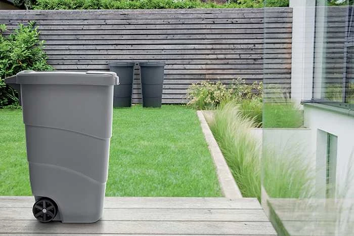 Prosperplast Mobilus atliekų konteineris su ratukais Wheeler 110L antracitas