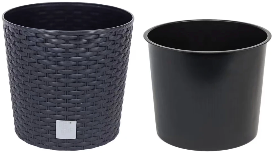 Vazonas su įdėklu 4,75/4 l D200xH190 mm antracitas RATO ROUND Prosperplast