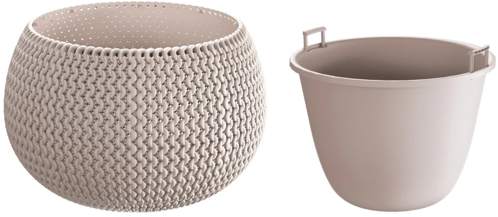 Prosperplast Gėlių vazonas Splofy Bowl Rudas 11x14cm