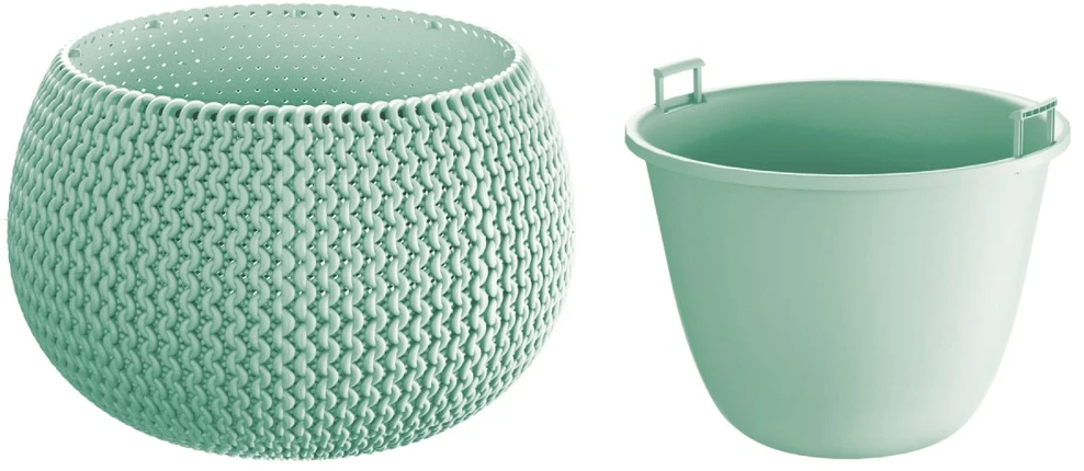 Prosperplast Vazonas Splofy Bowl Žalias 16x24cm