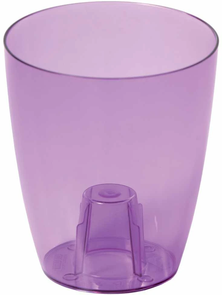 Prosperplast Vazonas orchidėjoms Coubi 18x16cm, 2.4L, skaidrus violetinis