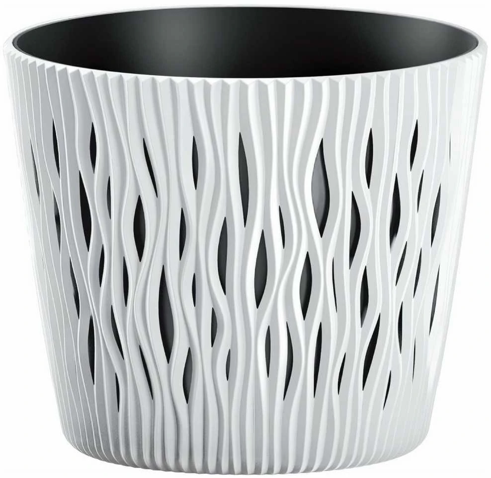 Prosperplast Vazonas Sandy Round Baltas 22x26cm