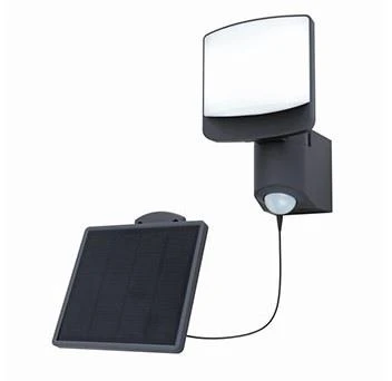 Prožektorius su saulės baterija, tvirtinamas prie sienos Lutec Sunshine, 7 W, 500 lm, 5000 °K, IP54, pilka sp.