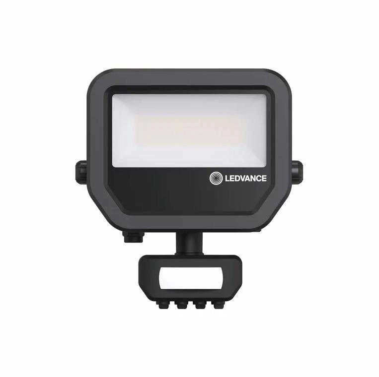 Prožektors ar kustības sensoru Ledvance, 1600 - 2400 lm, 4000 °K, IP65, melna