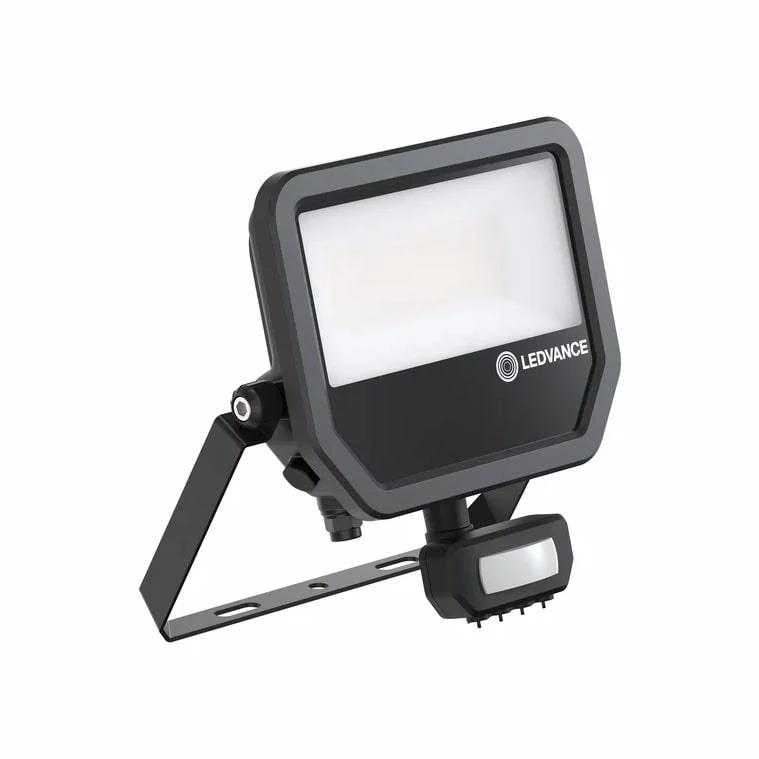 Ledvance 27-41W LED prožektorius FL 50 GEN4, juodas, 4000K, IP65, su judesio davikliu
