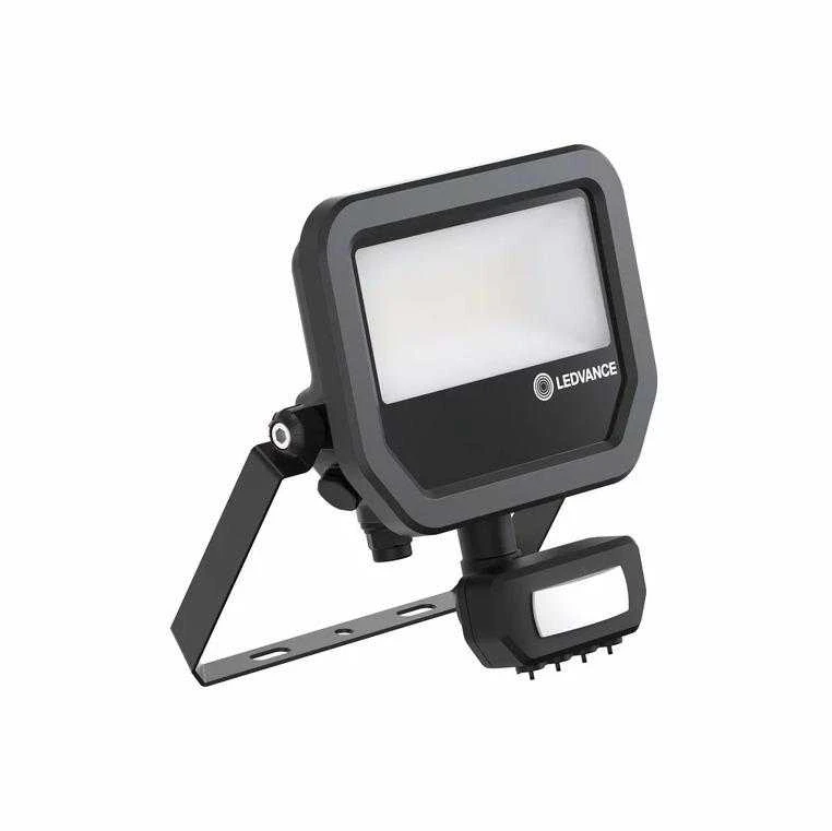 Prožektors ar kustības sensoru Ledvance, 1600 - 2400 lm, 4000 °K, IP65, melna