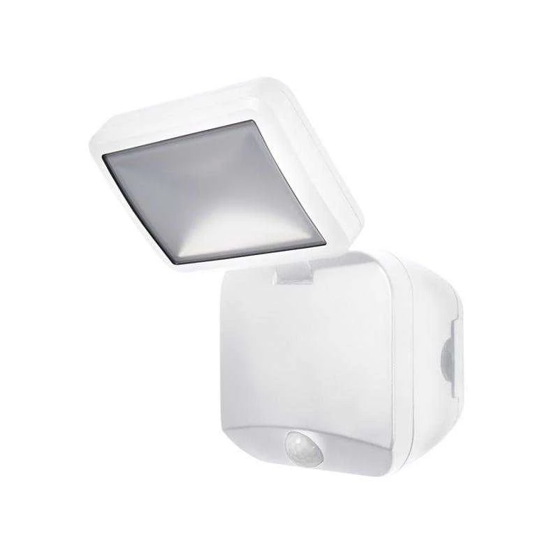 Sieninis šviestuvas Osram 4W LED sieninis lauko šviestuvas, baltas, 4000K, su baterija ir judesio davikliu, IP54