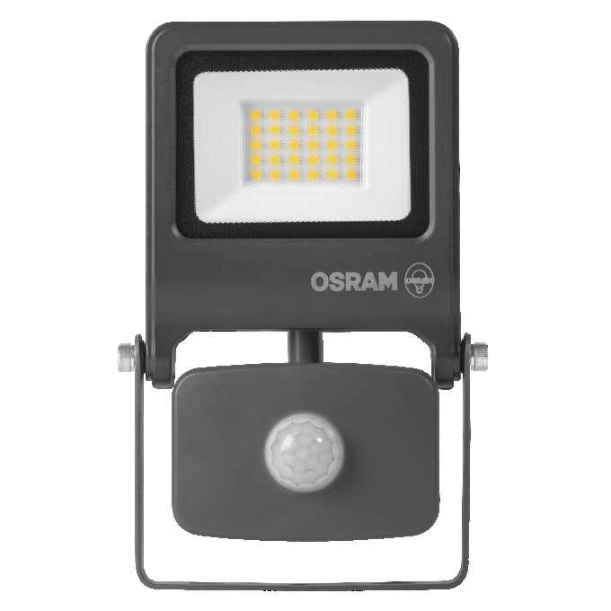 Prožektors ar kustības sensoru, stiprināms pie sienas Osram Endura, 20 W, 1900 lm, 3000 °K, IP44, pelēka
