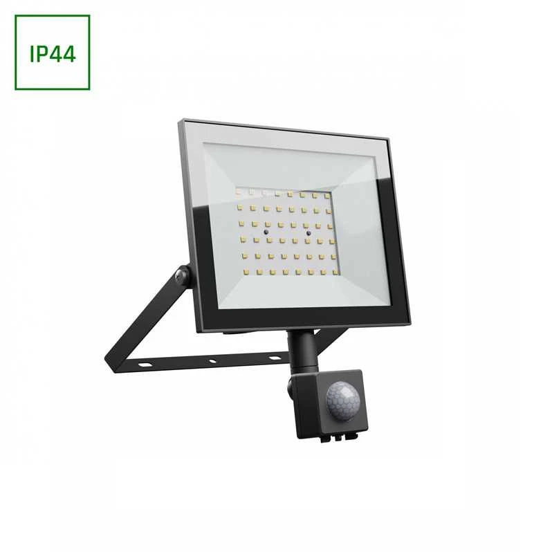 Prožektors ar kustības sensoru, stiprināms gan pie griestiem, gan sienas Spectrum, 4300 lm, 4000 °K, IP44, melna