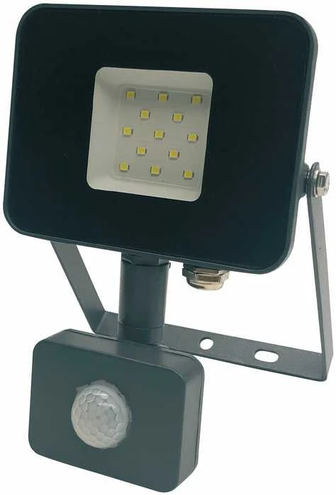 Standartinis LED prožektorius FLOODL E024EIS 10W 800LM IP65 su jutikliu