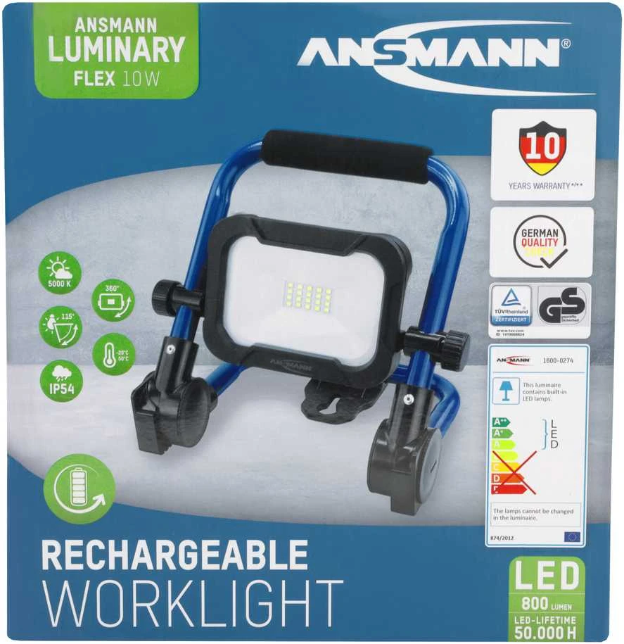 Ansmann FL800R 10W/800lm Šviesos diodų belaidis prožektorius