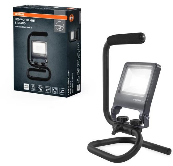 Ledvance 20W LED prožektorius su stovu WORKLIGHTS, tamsiai pilkas, 4000K, IP65
