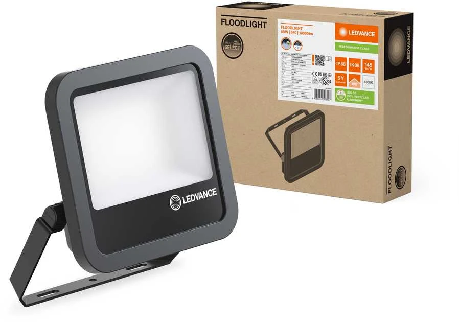 Ledvance 53-69W LED prožektorius FL 100 GEN4, juodas, 4000K, IP66