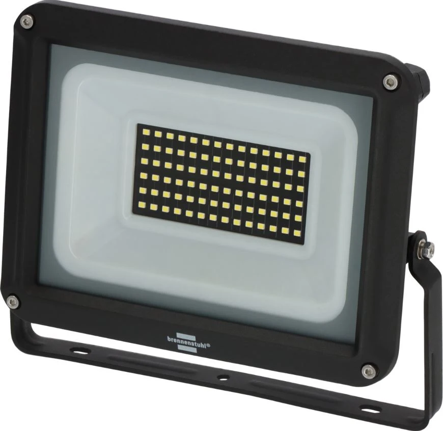 Prožektorius be judesio daviklio, tvirtinamas prie sienos Brennenstuhl Jaro, 50 W, 5800 lm, 6500 °K, IP65, juoda sp.