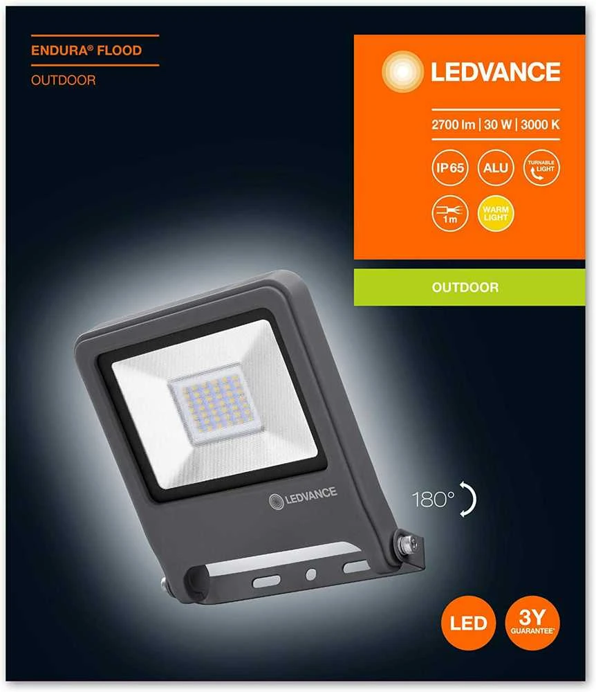 Ledvance Lauko prožektorius LED 30W, 3000K, IP65