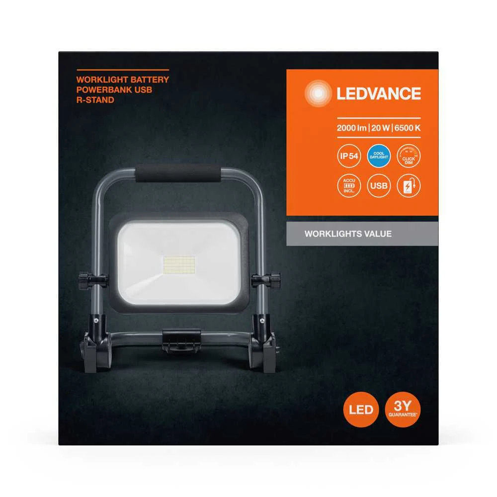 Ledvance PROŽEKTORIUS PASTATOMAS ĮKRAUNAMAS 20W 865 2000LM IP54 DIM