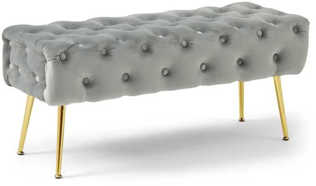 Pufas Domoletti AHANU, pilkas, 100 cm x 45 cm x 40 cm