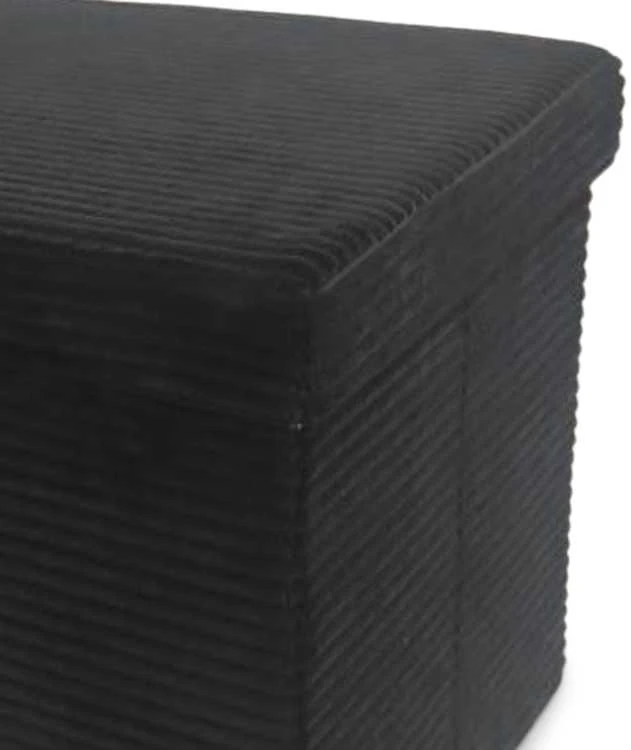 Pufas Domoletti Maeo, juodas, 38 cm x 38 cm x 38 cm