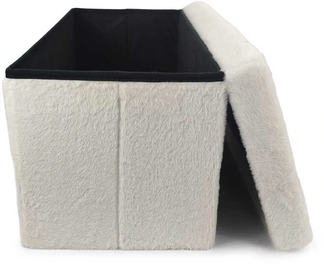 Pufas Domoletti Mateo, baltas, 38 cm x 38 cm x 76 cm