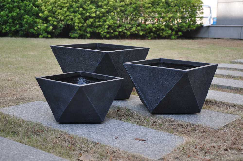 Gėlių vazonas Domoletti LT24405-C, keramika/molis, Ø 44 cm, antracito spalvos