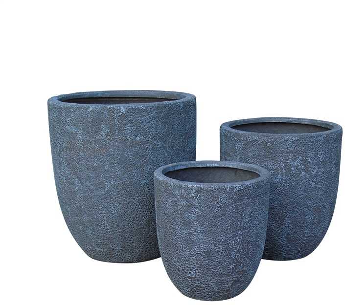Gėlių vazonas Domoletti RP17-414, keramika, pilkas
