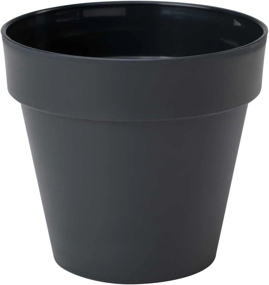 FORM PLASTIC Plastikinis vazonas IBIZA SOFT MAT 4140-014, juodas, Ø20 cm