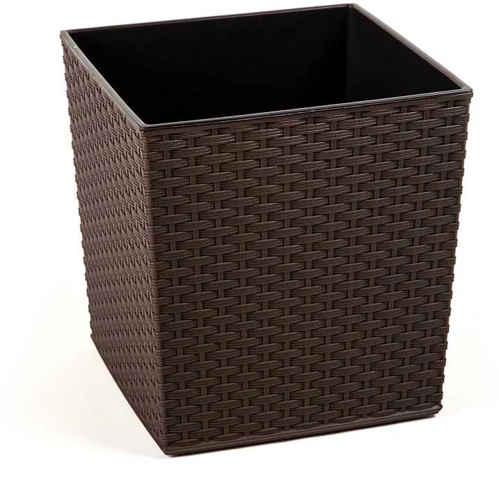Lamela Gėlių vazonas Juka Rattan Tamsiai rudas 310x300x300mm