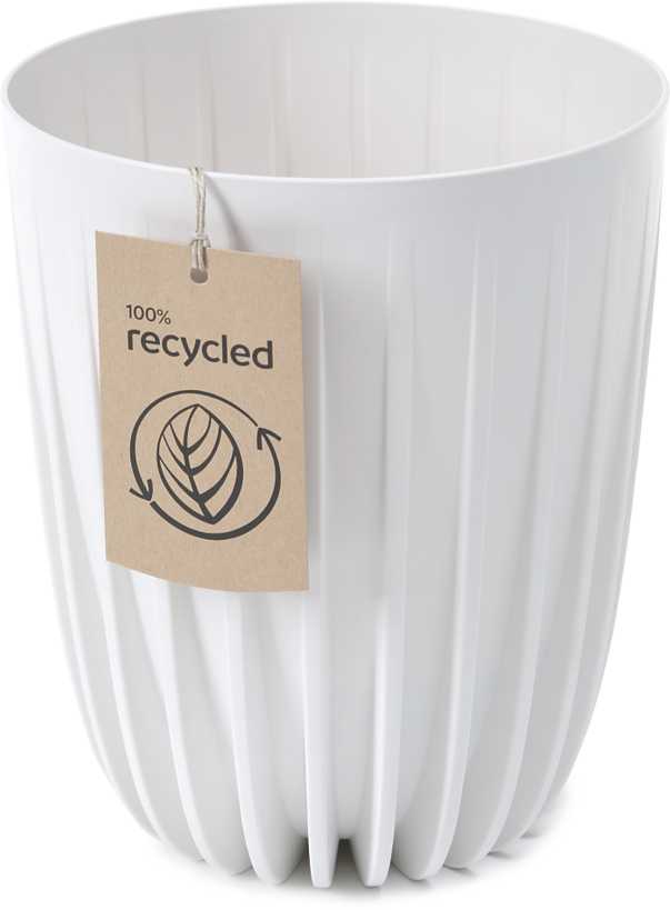 Gėlių vazonas Lamela Mira 915-05, plastmasinis, baltas