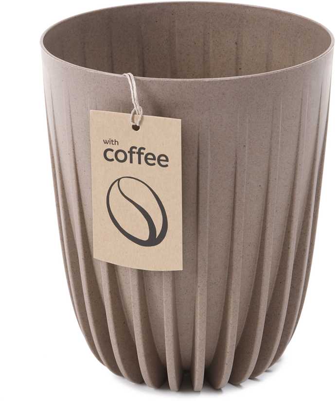 Lamela Lamelinis vazonas su plastikiniu įdėklu, latte, 30 cm, Mira Eko*