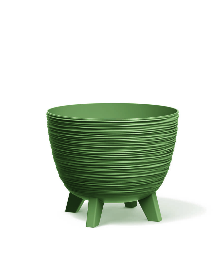 Furu apvalus gėlių vazonas 19 cm žalias PROSPERPLAST