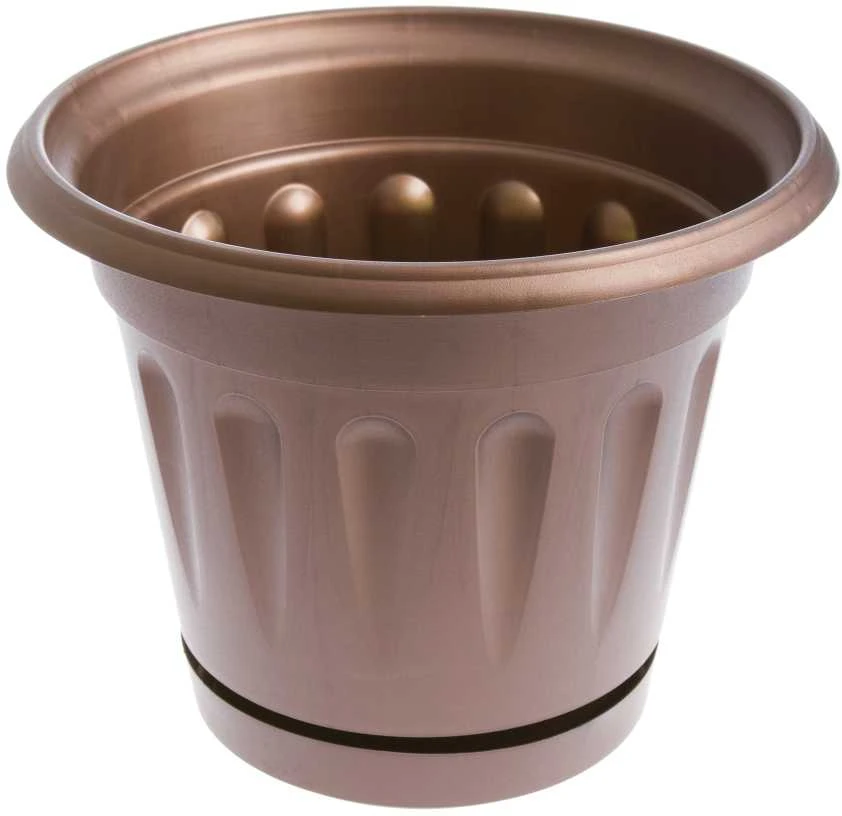 Plastikinis vazonas su lėkšte Uniplastex Primavera, Ø26 cm