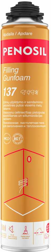 PENOSIL Filling Gunfoam 137 pistoletinės sandarinimo putos 650 ml.