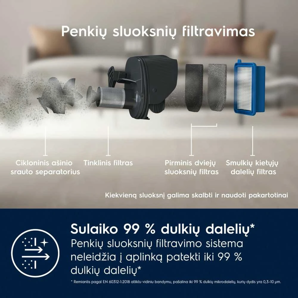 Belaidis dulkių siurblys Electrolux 500 serija, ES52CB21DB