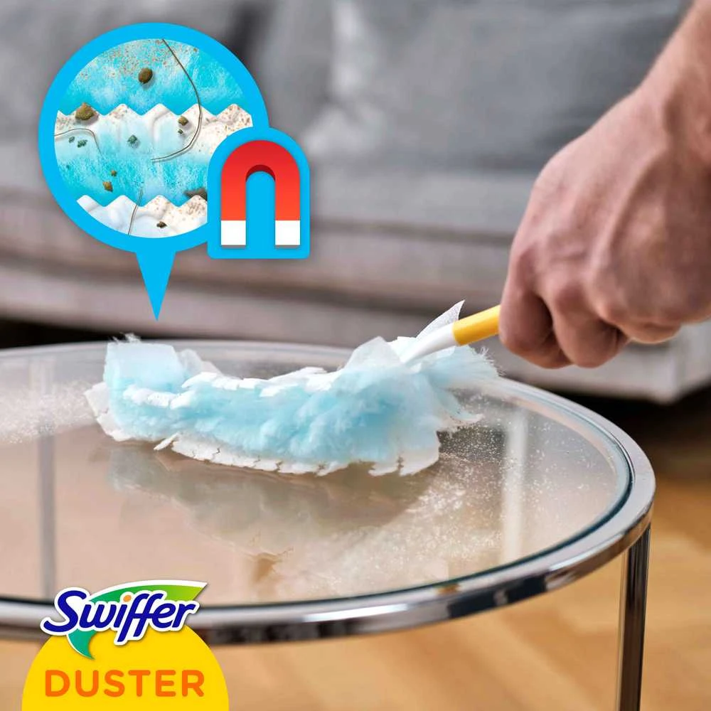Swiffer Duster Starter Kit Dulkių šepetėlis + šluostelės, 4 vnt