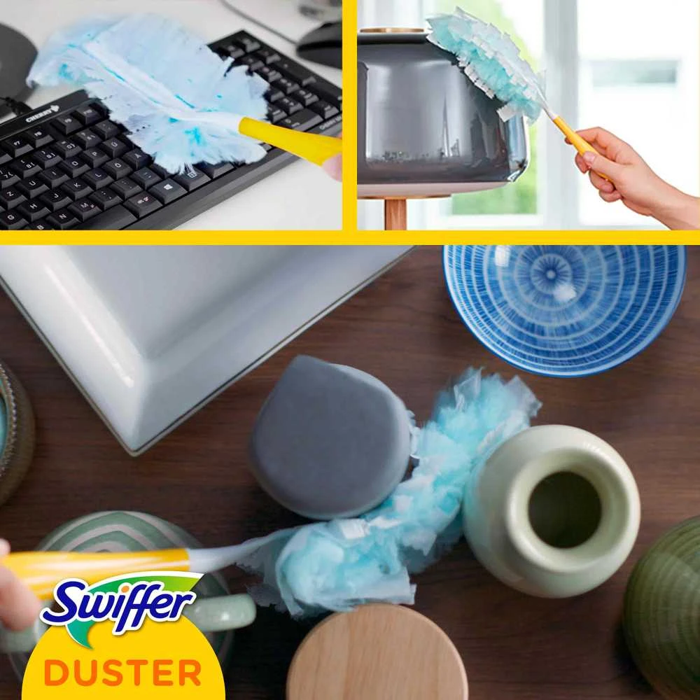 Swiffer Duster Starter Kit Dulkių šepetėlis + šluostelės, 4 vnt