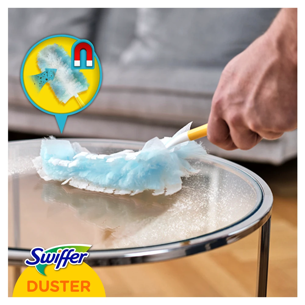 Swiffer Duster Starter Kit Dulkių šepetėlis + šluostelės, 4 vnt