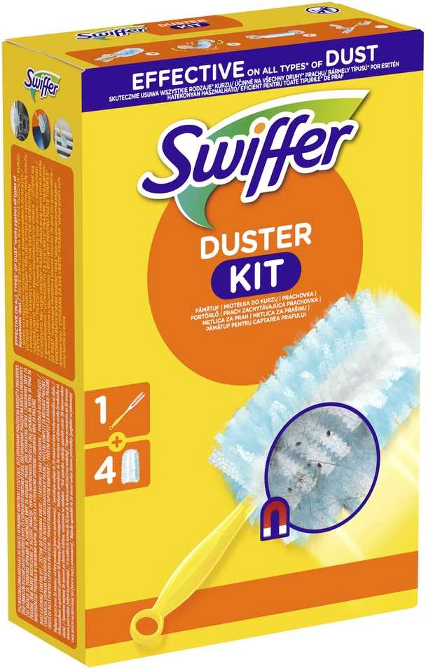 Swiffer Duster Starter Kit Dulkių šepetėlis + šluostelės, 4 vnt