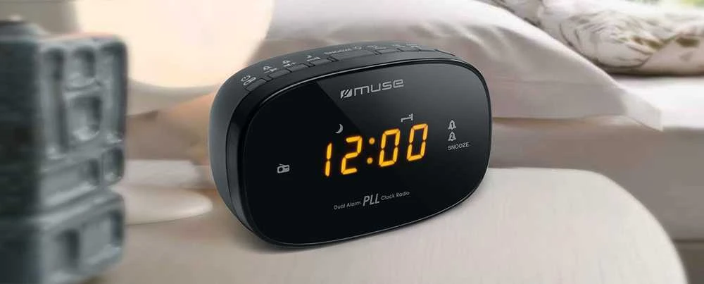 Muse Mūza | Laikrodžių radijas PLL | M-150CR | Signalizacijos funkcija | Juodas