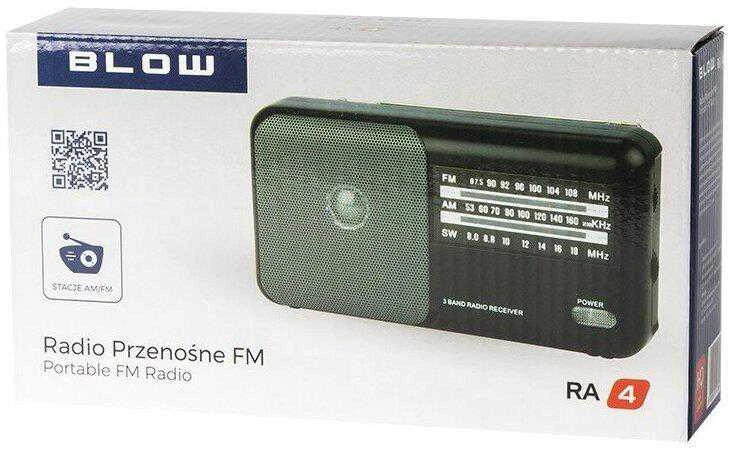 Radio uztvērējs Blow RA 4, melna krās.