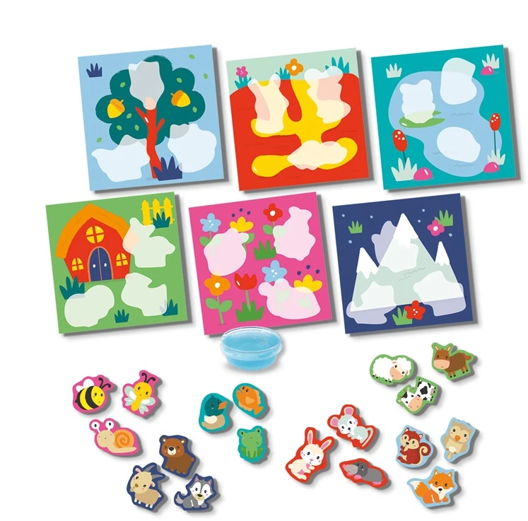 Ses_Creative Kūrybos rinkinys SES Creative Sticking Animals 14401